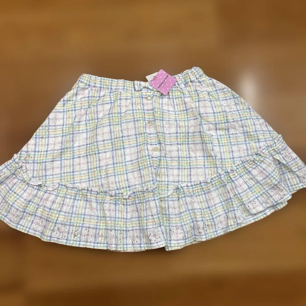 新品 mezzo piano junior チェック柄スカート メゾピアノ L