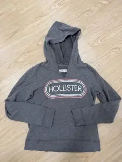 Hollister グレー フード付きパーカー XS