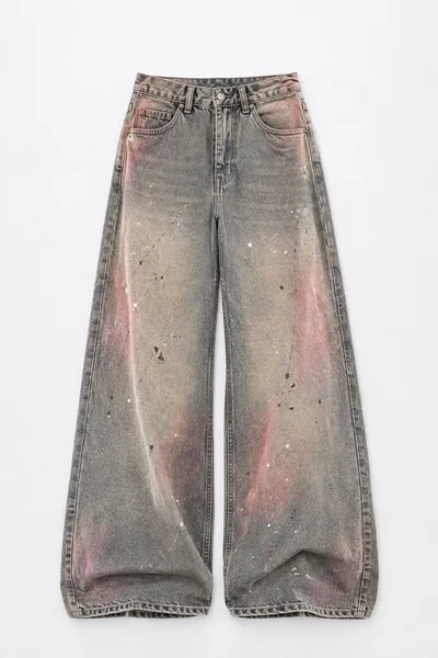 Splash Washed Baggy Denim メンズ