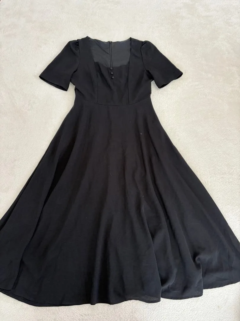 DAZY Solid Puff Sleeve A-Line ชุดเดรสวันพีซ