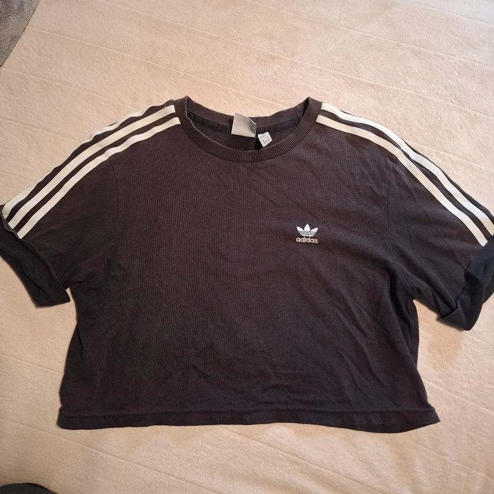 adidas クロップドTシャツ ブラック
