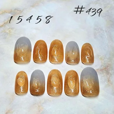 ネイルチップ #439 ゴールドラメ グラデーション 10枚セット