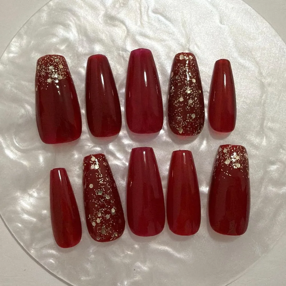 ネイルチップ 秋ネイル シンプルネイル ボールド