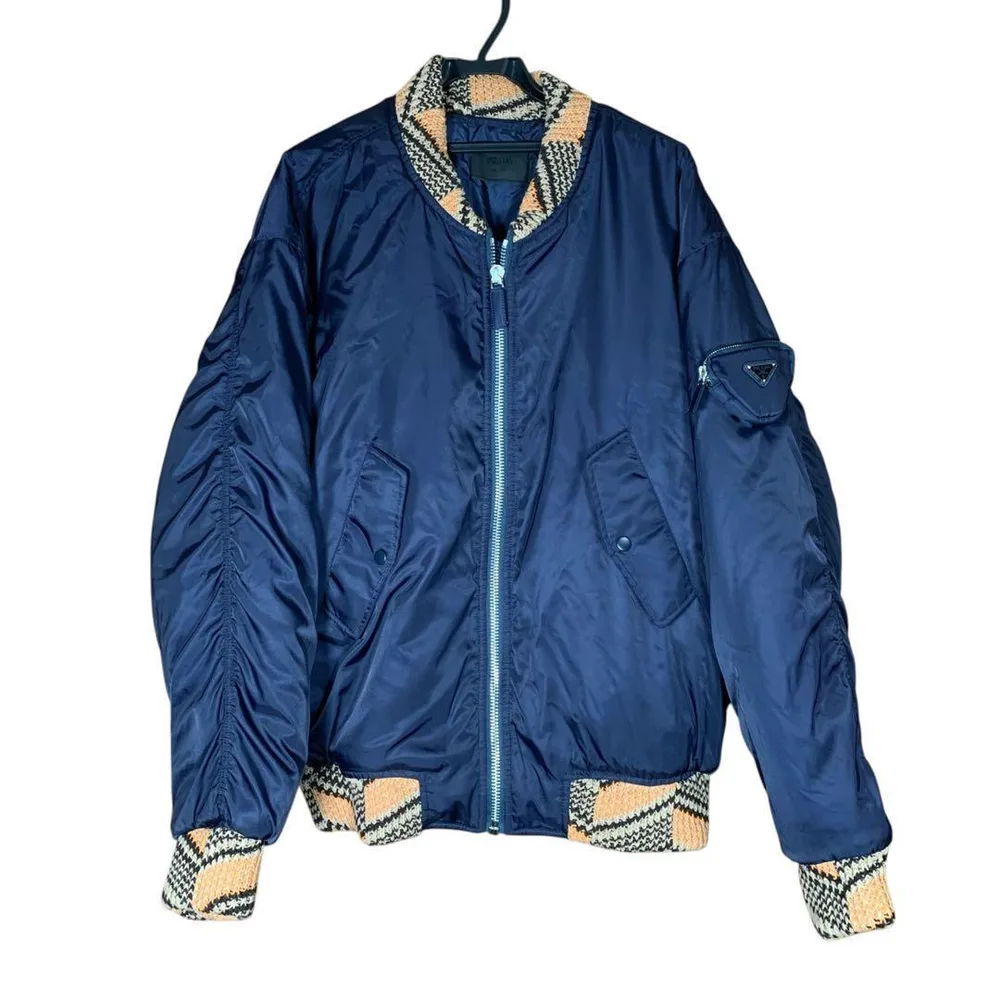プラダ Re Nylon 中綿 ダウンジャケットM 21年 トライアングルロゴ