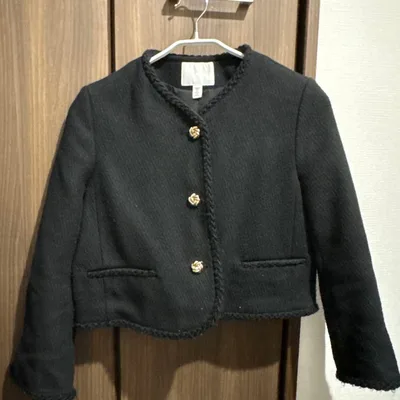 H&M ツイードジャケット ブラック
