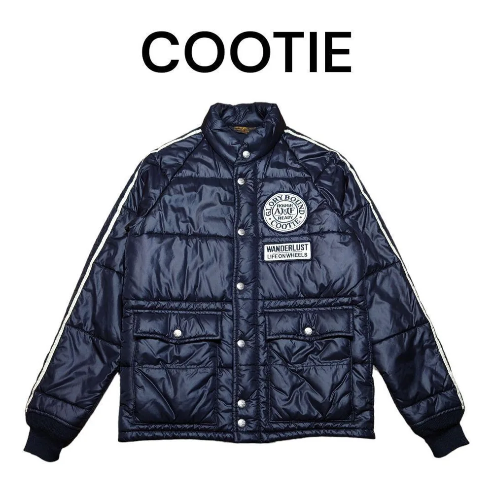 COOTIE ビッグロゴワッペン刺繍 中綿レーシングジャケット ブラック