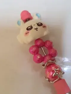 ハンドメイド ビーズボールペン うさぎ ピンク