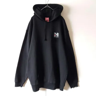 タグ付き未使用 24AW ハイゴースト 刺繍ロゴ 裏毛 パーカー XL 黒