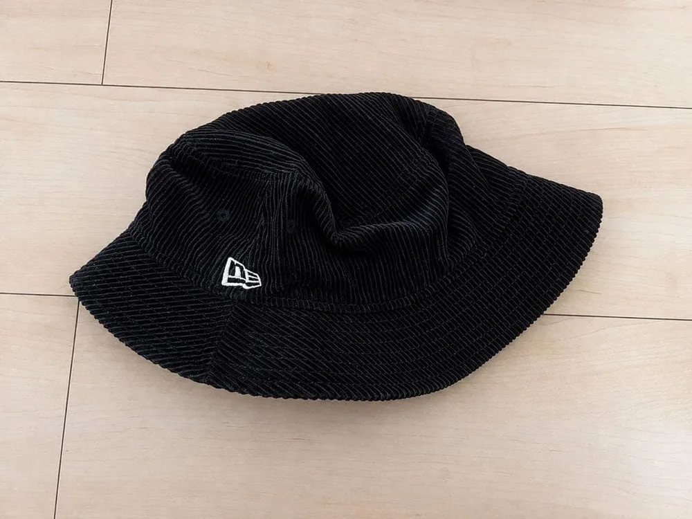 NEW ERA コーデュロイ バケットハット ブラック