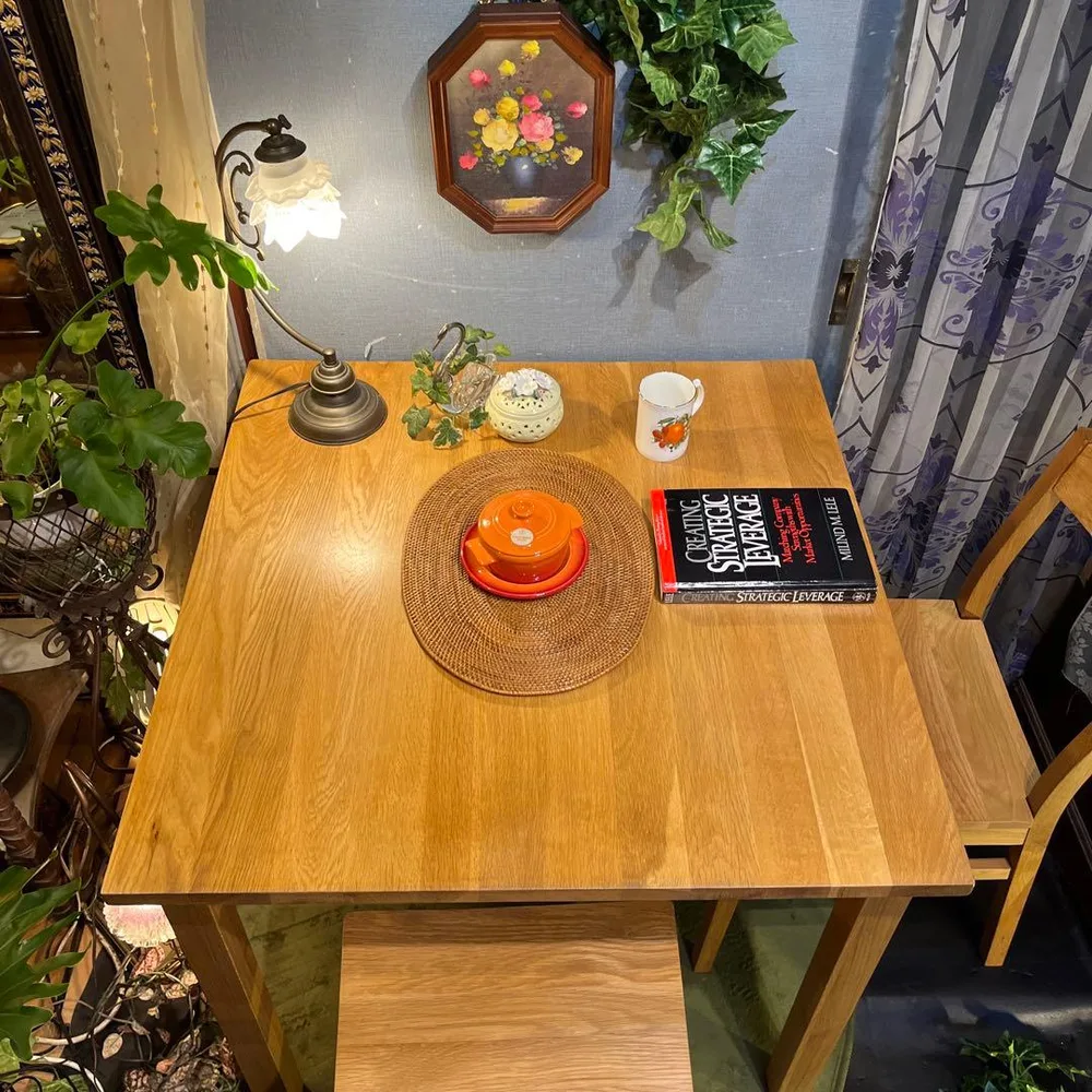 Sale 美品 無印良品 オーク材無垢 コンパクトテーブル