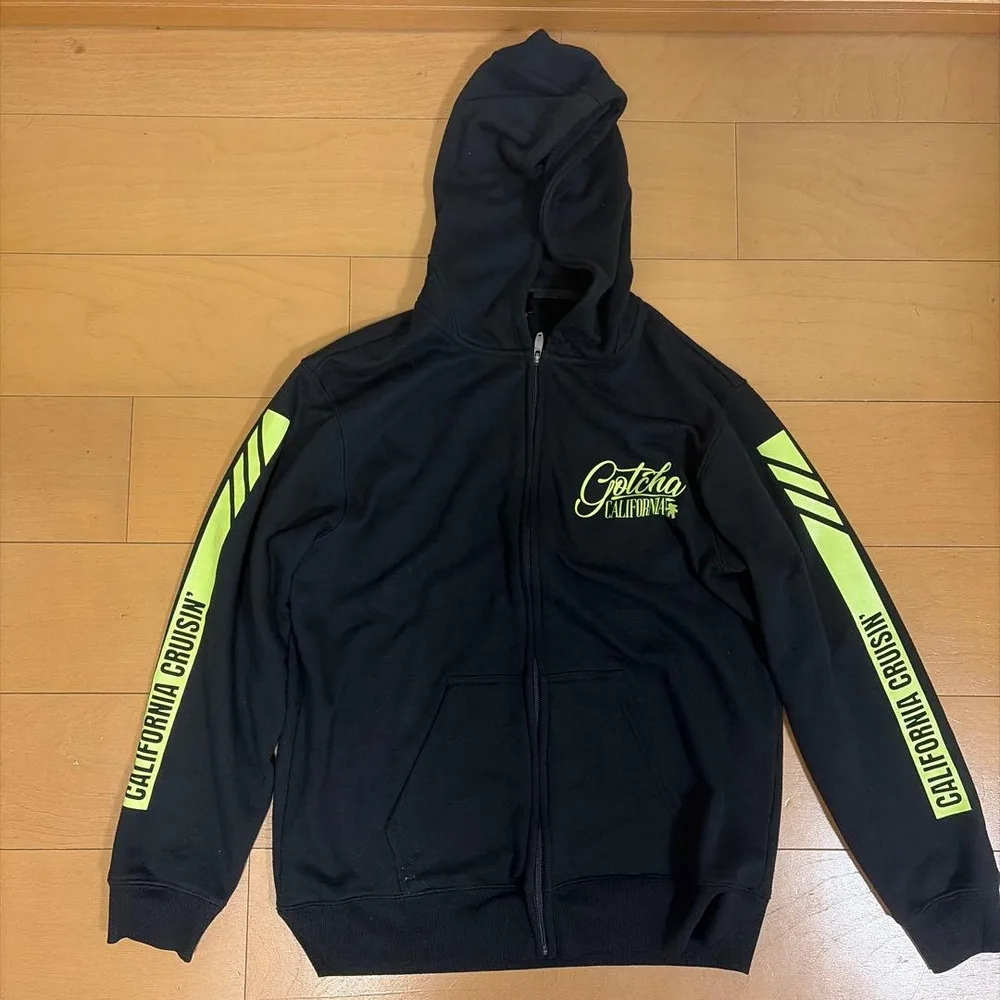 Gotcha ジップアップパーカー ブラック L