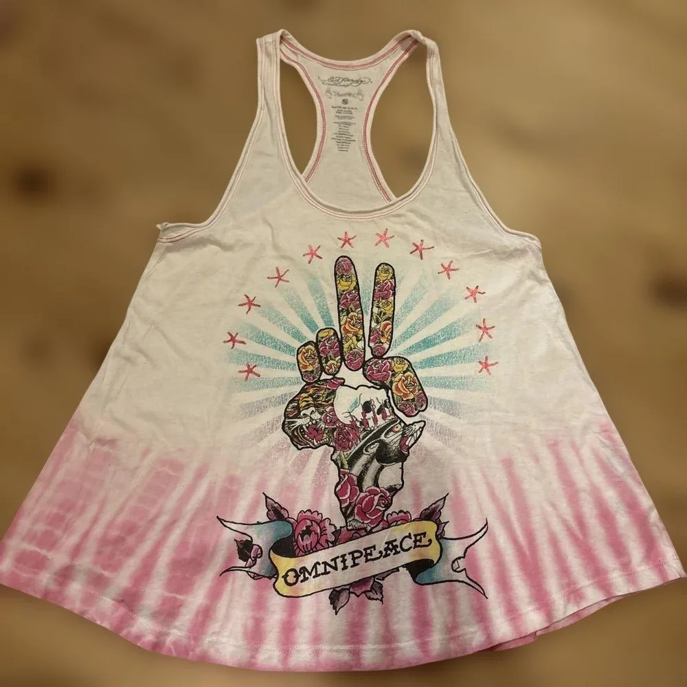 エドハーディー Ed Hardy タンクトップ y2k ロック 骸骨 スカル