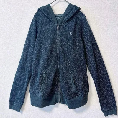 Hurley ハーレー 杢調 ジップパーカー ダークグレー M フード