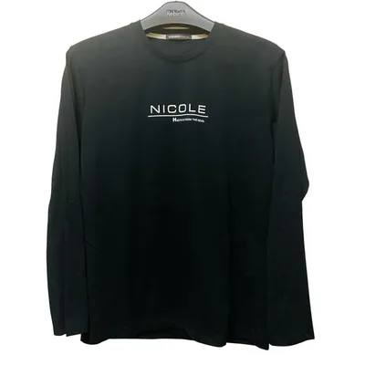 ハイダウェイ ニコル 長袖Tシャツ L相当 ブラック ロゴロンT