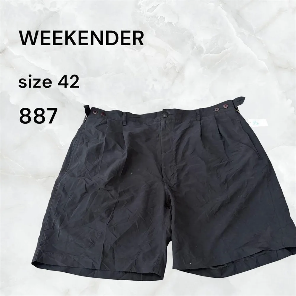 WEEKENDER ハーフパンツ ブラック サイズ42 黒半ズボン 大きめサイズ