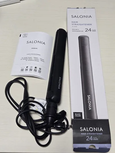 SALONIA HAIR STRAIGHTENER BLACK 24㎜