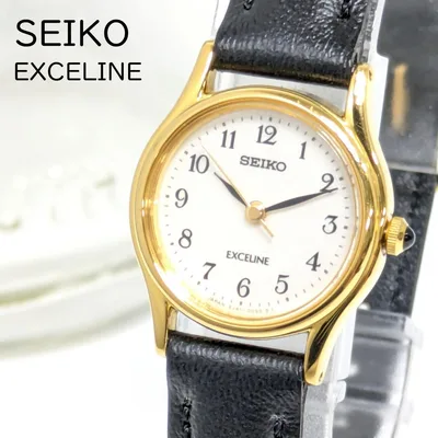 稼働/新品電池 SEIKO EXCELINE レディース 腕時計 ラウンド 3針