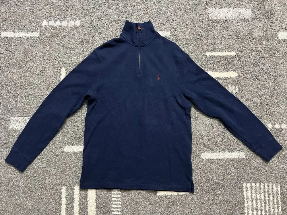Polo Ralph Laurenハーフジップスウェット ネイビー M