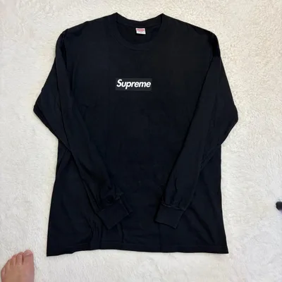 Supreme ボックスロゴ 長袖Tシャツ ブラック XL