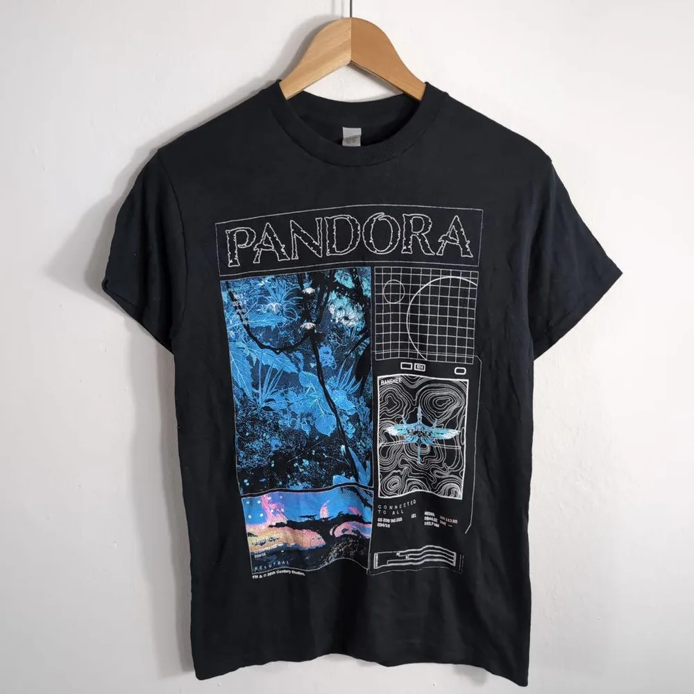 PANDORA グラフィックTシャツ ブラック メンズ 古着 プリント S