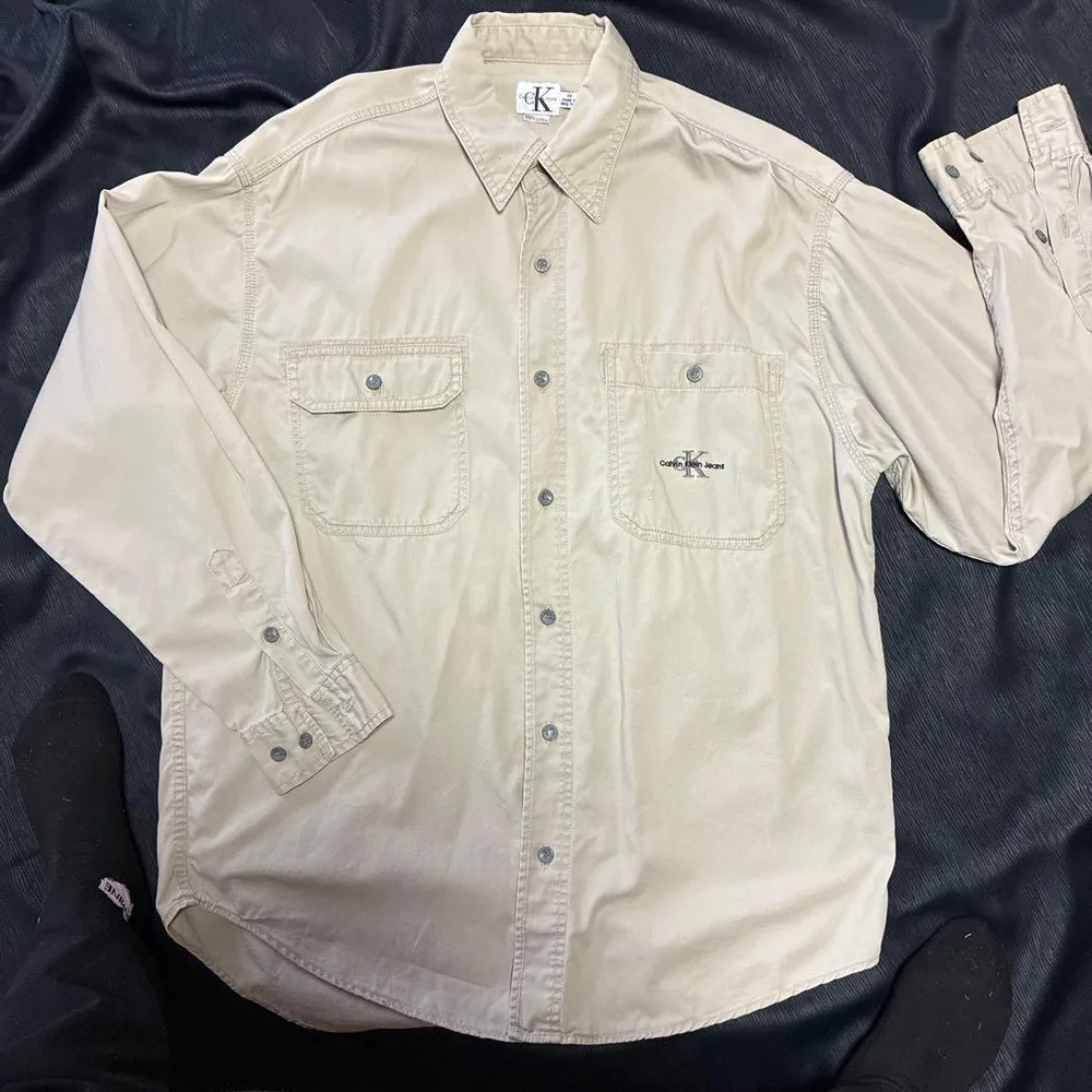 Calvin Klein Jeans 長袖シャツ ベージュ XL