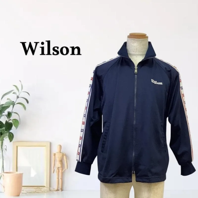 zG2101【S】Wilson ジャージ トラックジャケット ロゴテープ