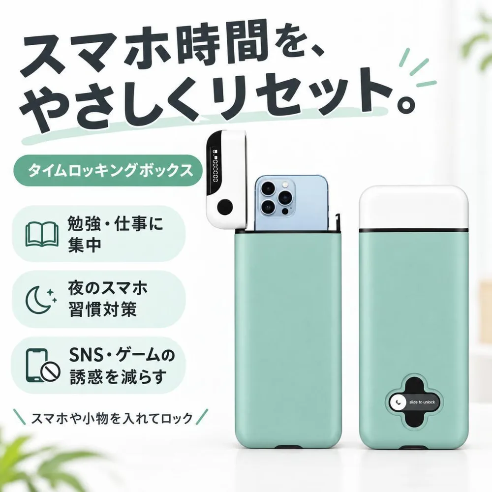 タイムロッキングボックス タイムロッキングコンテナ 時間管理 スマホ封印タイマー