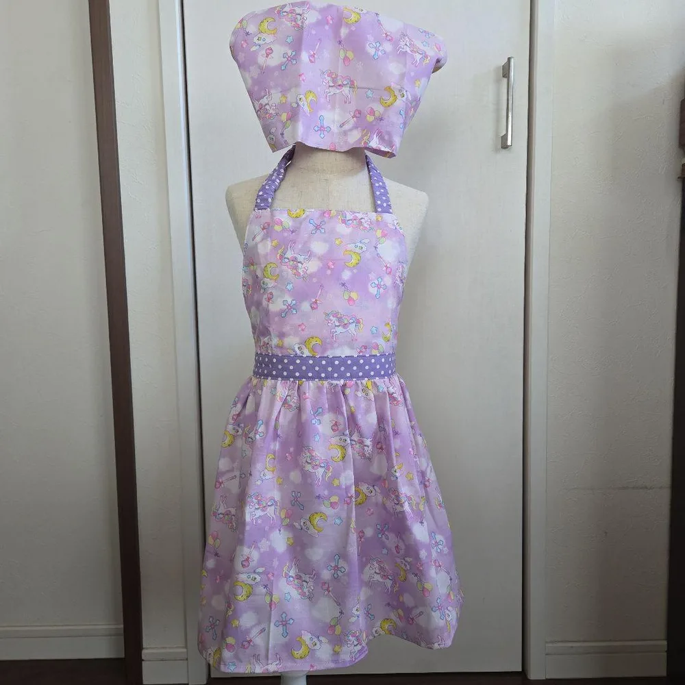 子供エプロン 三角巾セット ハンドメイド