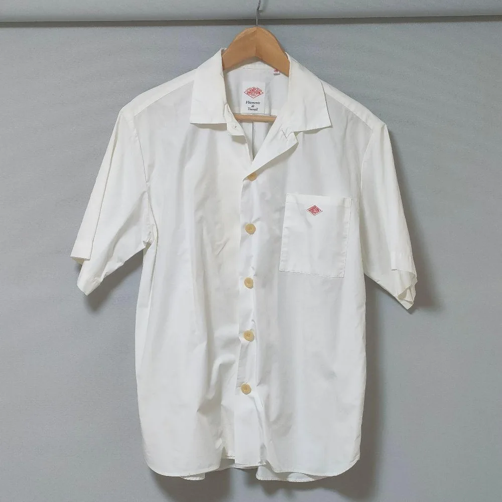DANTON ダントン 半袖シャツ 白 38 メンズ L相当