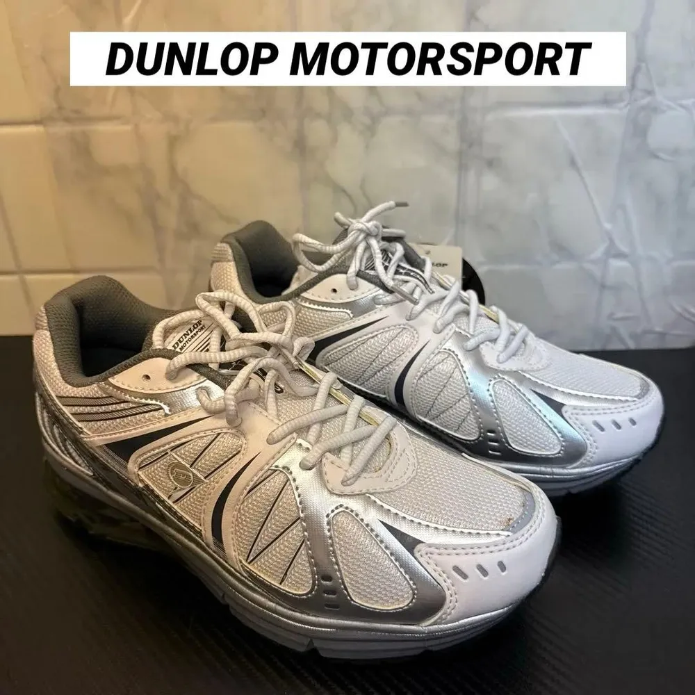 DUNLOP MOTORSPORT スニーカー ホワイト シルバー