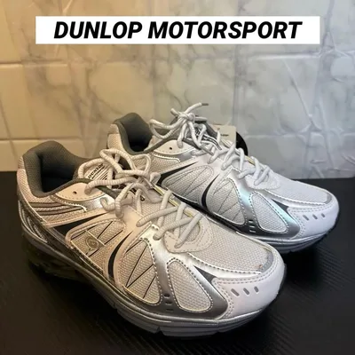 DUNLOP MOTORSPORT スニーカー ホワイト シルバー