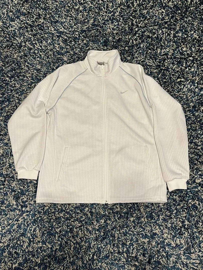 00s NIKE トラックジャケット チェック柄 ホワイト