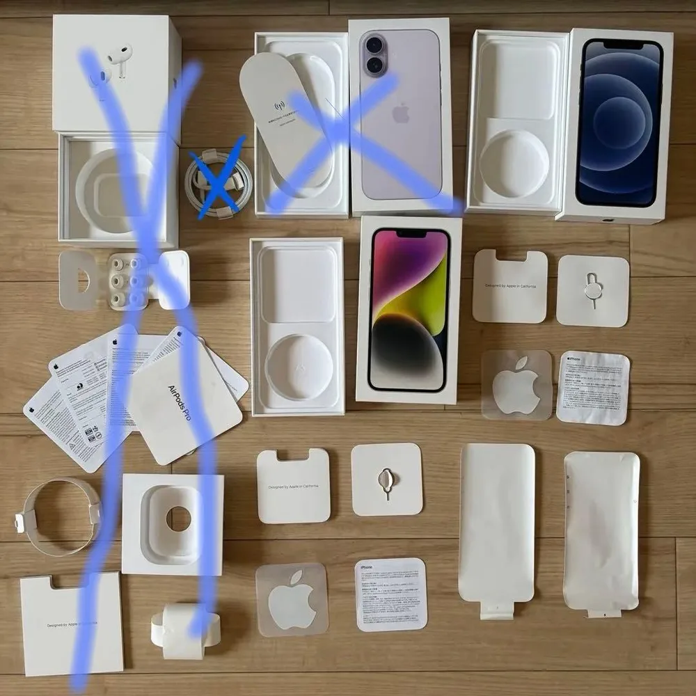 Apple iPhone AirPods 空箱 付属品セット