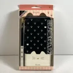エクスペリア XZ2 スマホケース手帳型 猫 かわいい ブラック×ホワイト 25