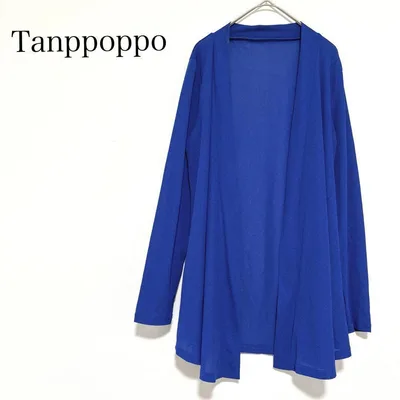Tanppoppo トッパーカーディガン ボタンレス 薄手 羽織り 体型カバー