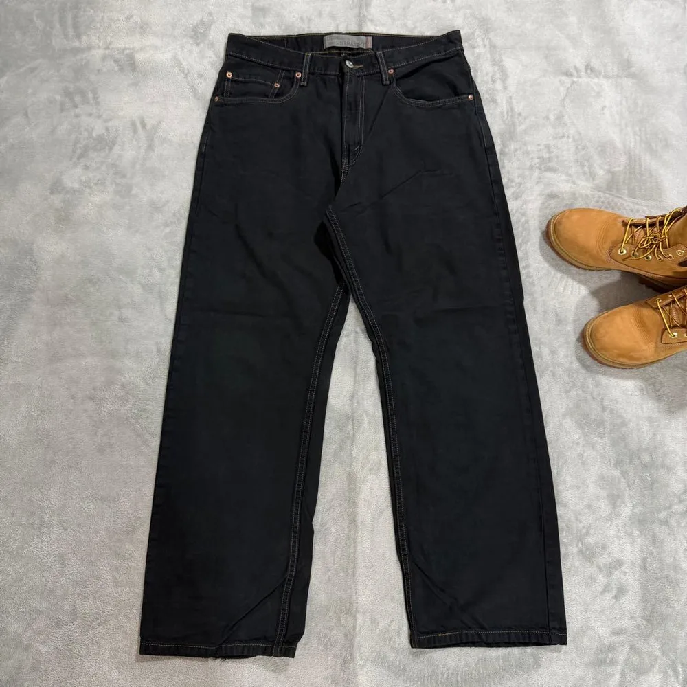 Levi's 569 ブラックデニム ルーズストレート W30 黒 ジーンズ