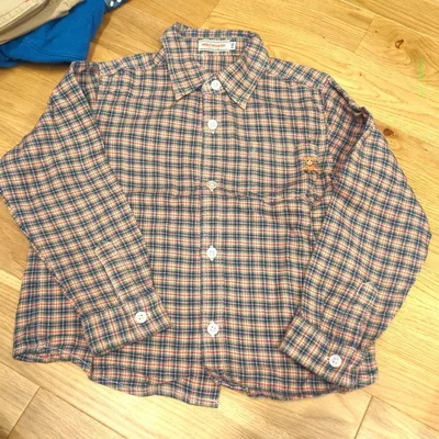 ミキハウス チェックシャツ シャツ レトロ