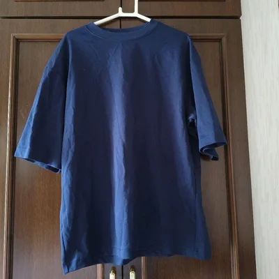 【未使用】UNIQLO U ユニクロユー 定番 半袖 Tシャツ ネイビー L