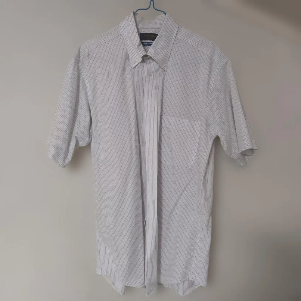 Savile Row 半袖シャツ ストライプ