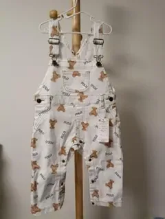 新品未使用 POLO ベア柄 サロペットオーバーオール 90cm