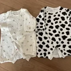 ベビー ロンパース 2枚セット キルト素材