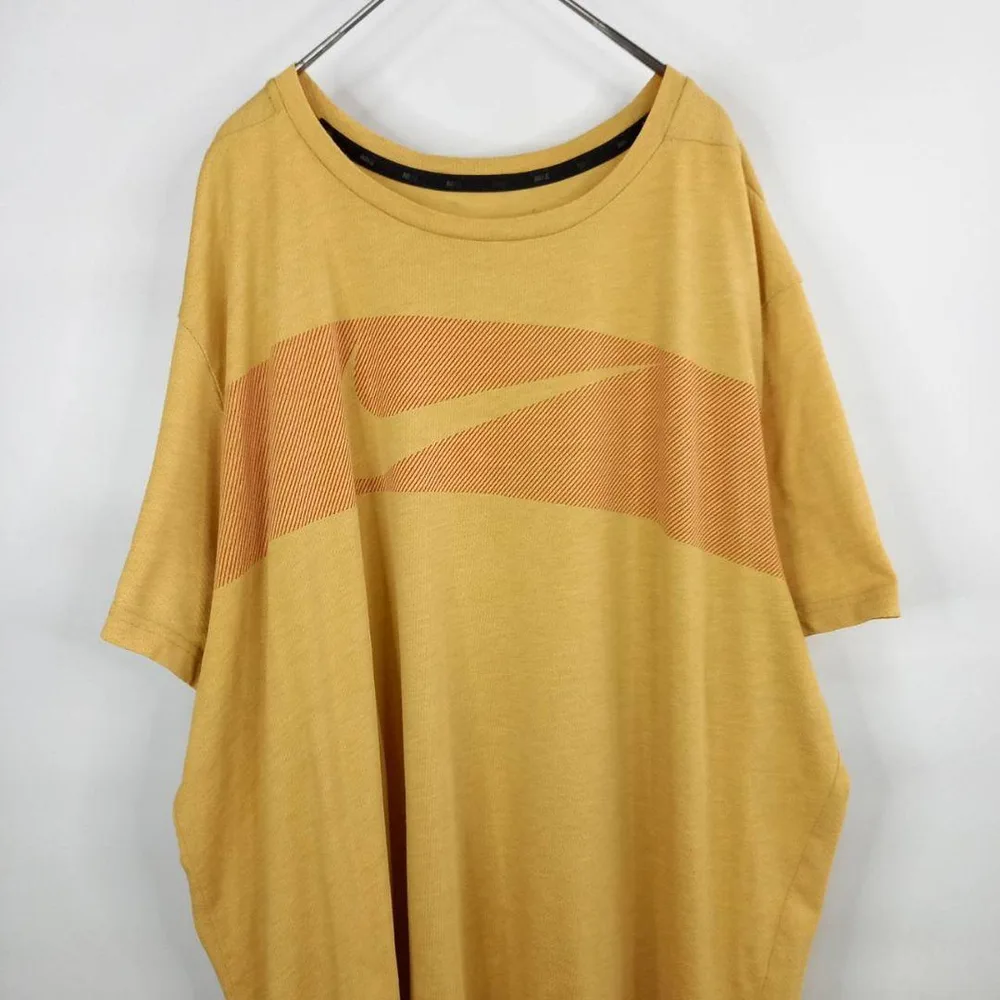 ナイキ プリント Tシャツ 半袖 オーバーサイズ ロゴ イエロー XXL