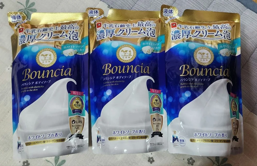 バウンシア ボディソープ ホワイトソープの香り 詰替 360ml 3袋 牛乳石鹸