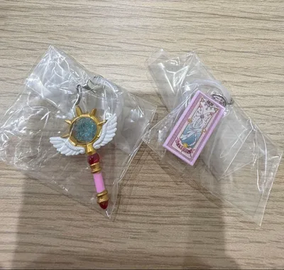 カードキャプターさくら めじるしアクセサリー2 2種 星の杖、クリアカード