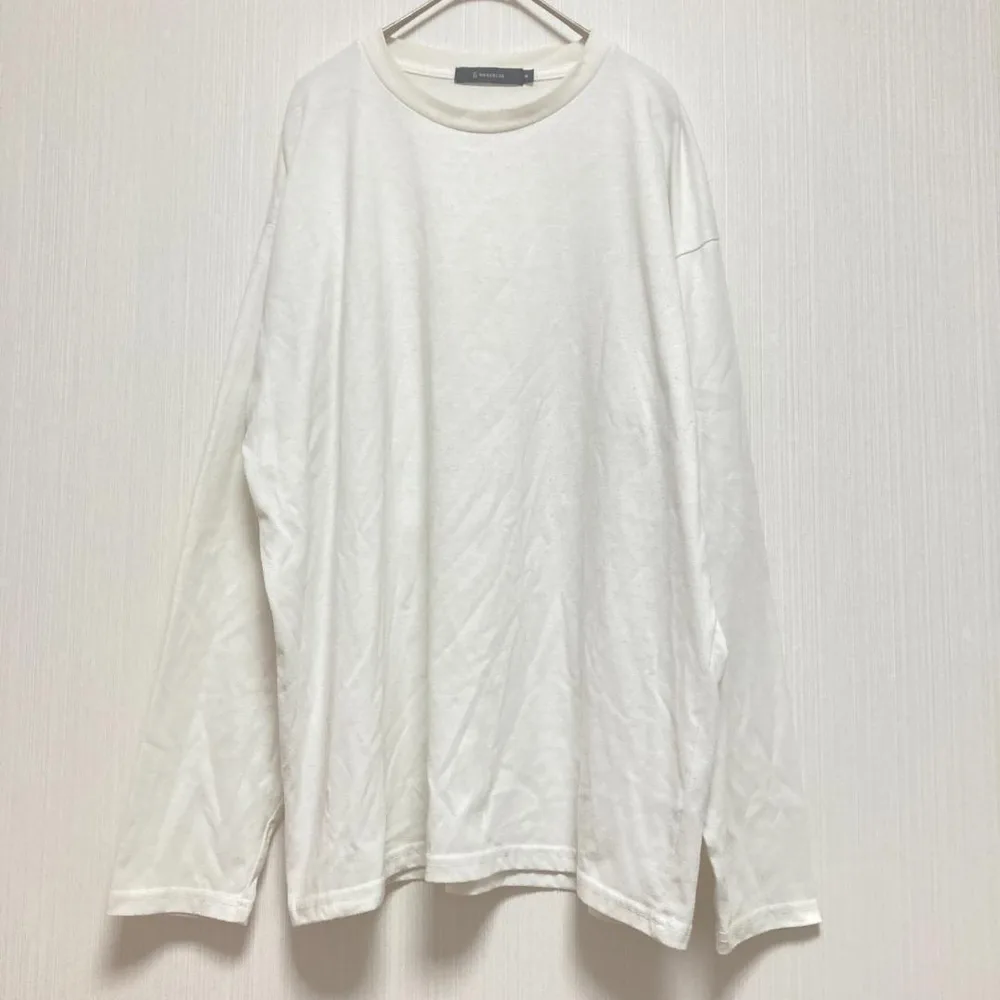 【レイジブルー】RAGEBLUE 長袖Tシャツホワイト 綿混 メンズM シンプル