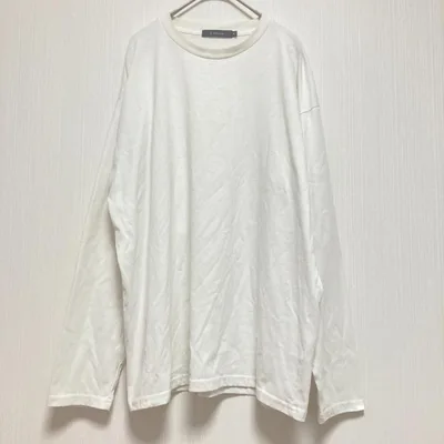 【レイジブルー】RAGEBLUE 長袖Tシャツホワイト 綿混 メンズM シンプル