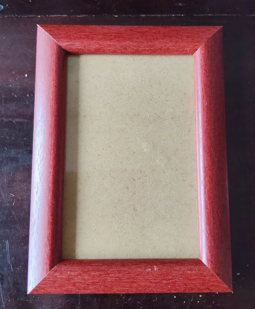 木製フォトフレーム 赤茶色 未使用品