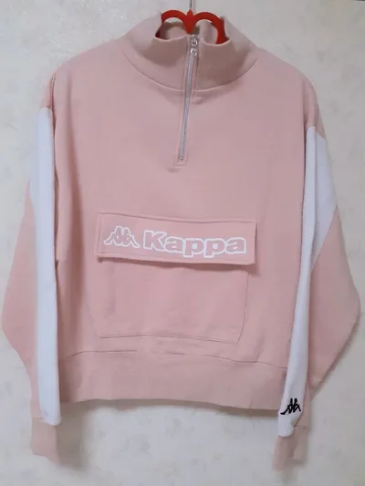 Kappa ハーフジップ スウェット ピンク