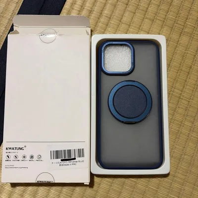 KWATUNG iPhone 16 Pro Max用 ケース ブルー