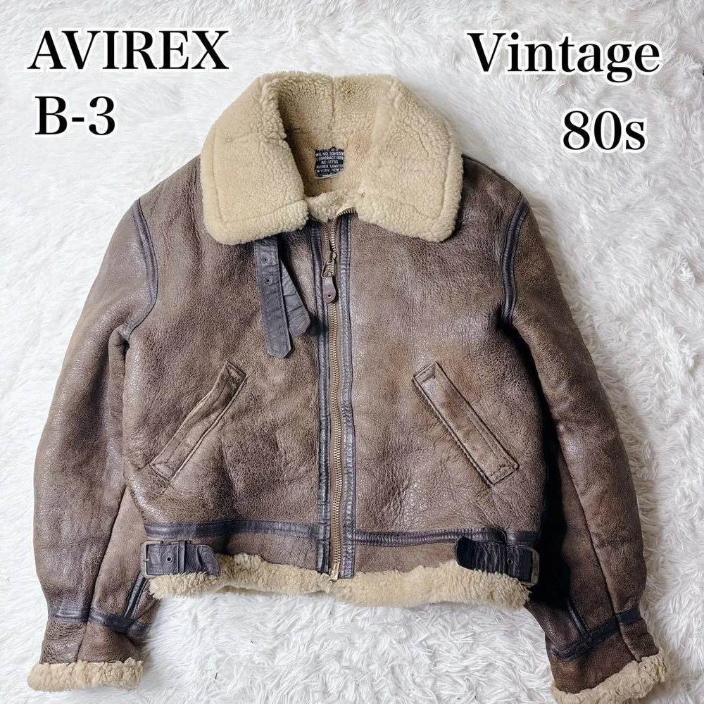 AVIREX B-3 USA Scovill 38 Vintage 80s